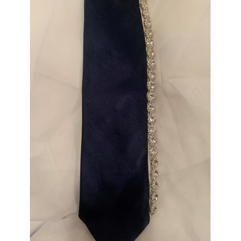 Navy w/Rhinestone Necktie 